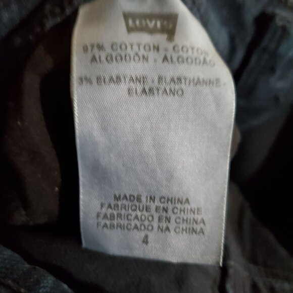 Levis Jeans Womens 4 Blue Stretch Denim Leggings Jeggings - Picture 4 of 9